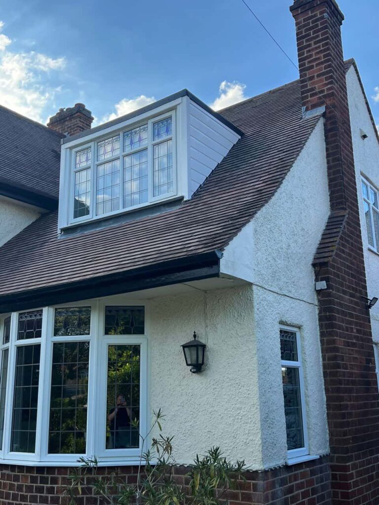 This is a photo of a dormer window which has just had some repairs carried out where the roof and the dormer meet. Works carried out by Upper Stoke Roofing Repairs